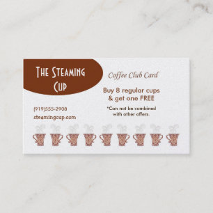 De Fidélité Carte Punch Café Shop