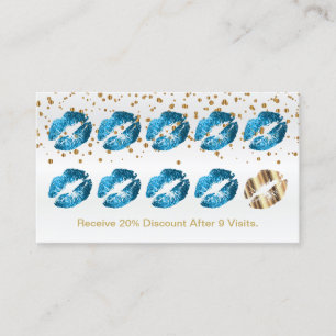 De Fidélité Carte Punch Loyalty - Parties scintillant bleu tur