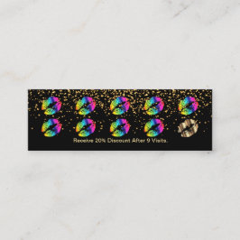 De Fidélité Carte Punch Loyauté - Lèvres arc-en-ciel et Gold 3