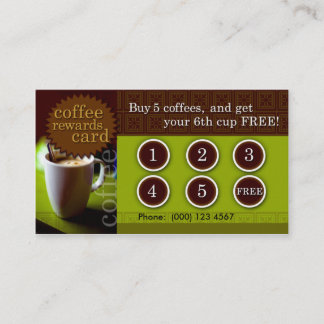 De Fidélité Le café récompense la carte