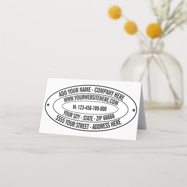 De Fidélité Nom personnalisé Adresse Site Web Téléphone Carte  (Devant)