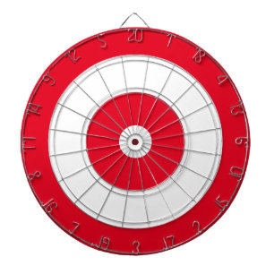 De Fléchettes Conception cible des cercles   Rouge et blanc