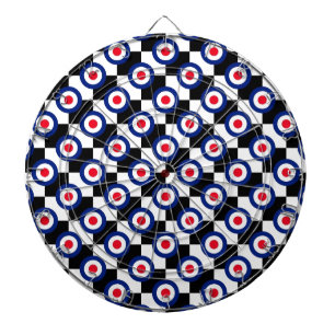 De Fléchettes Mod Motif cible Pois mode Vintage