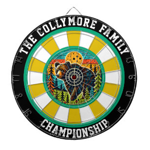 De Fléchettes Ours grizzli forestier avec cible