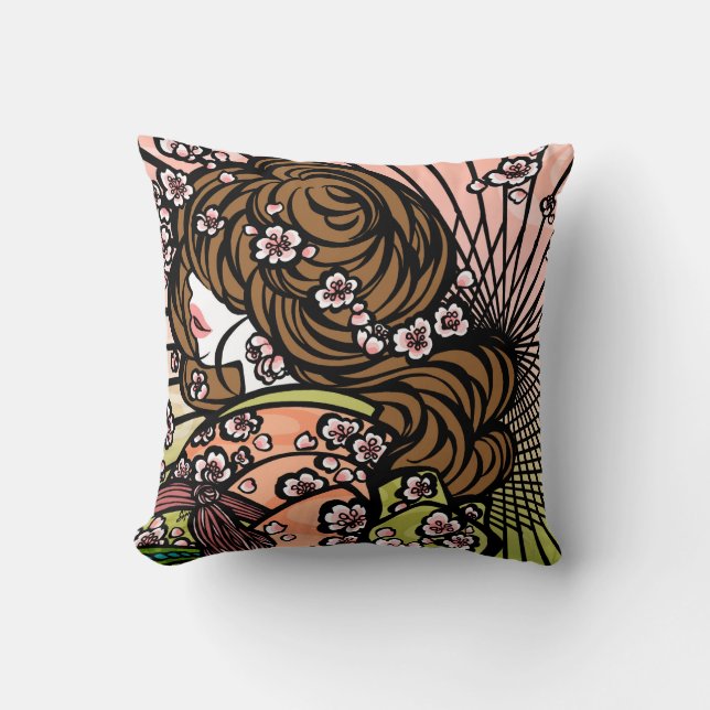 De fleurs de cerisier de SajuArtZen coussin de (Recto)