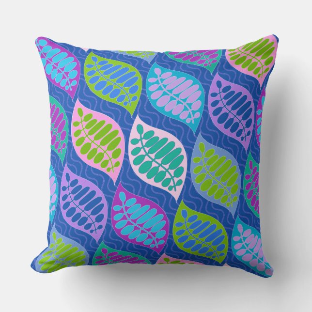 De flotteur bleu moderne de coussin loin (Recto)