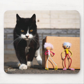 De Fubby's verstoppen zich voor de kat Ping. Mousepad