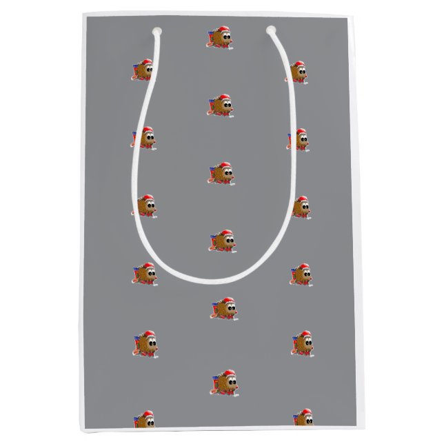 DE/GB Geschnektüte Igel/ Gift bag Hedgehog Mittlere Geschenktüte (Vorderseite)