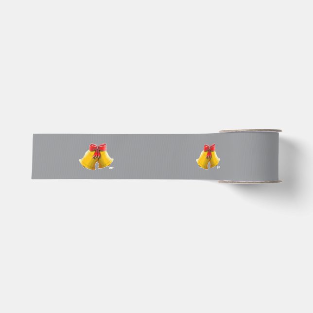 DE/GB Satinband/Satin ribbon Glocke/bell Ripsband (Vorderseite)
