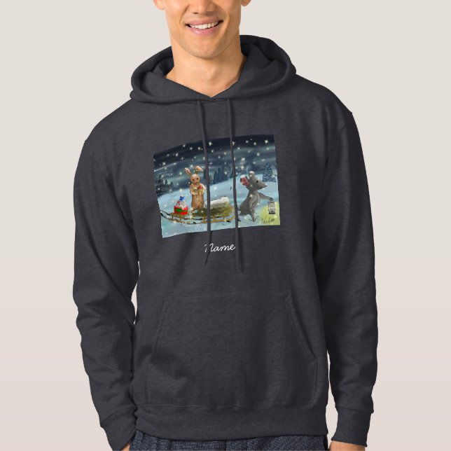 DE/GB Weihnachtshoodie Maus/Christmas hoodie mouse (Vorderseite)