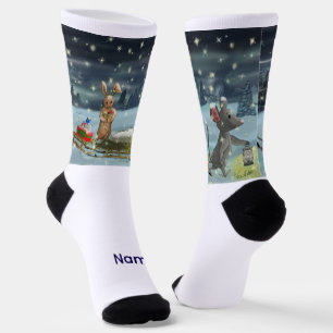 DE/GB Weihnachtssocken Maus/Christmas stockings Socken