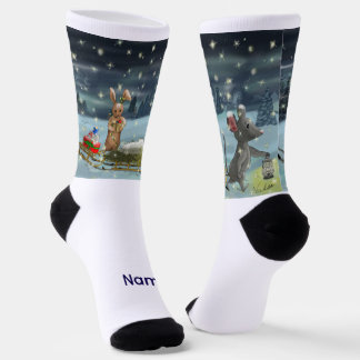 DE/GB Weihnachtssocken Maus/Christmas stockings Socken