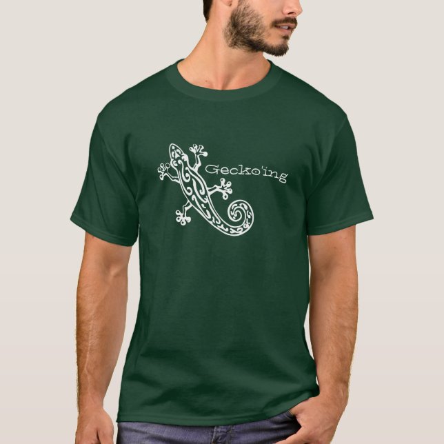 De Gecko'ing de blanc T-shirt graphique (Devant)