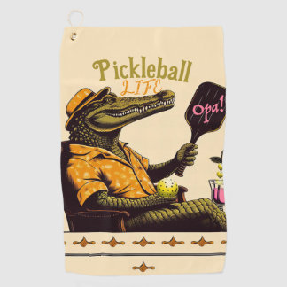 De Golf Crocodile Rose Boire Pickleball Serviette à main a