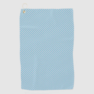 De Golf Deux vues d'une serviette bleu clair avec un motif