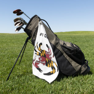 De Golf Drapeau Maryland personnalisé Crabe bleu serviette
