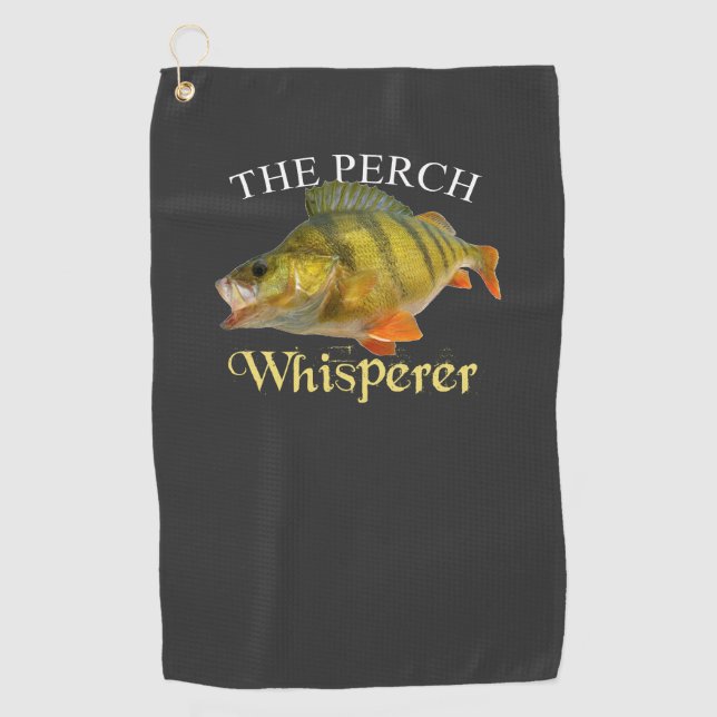 De Golf Perch Whisperer Dark Fishing Serviette (Devant)