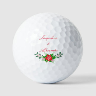 De Golf Red Rose Mariage Theme Party Favoriser les balles 