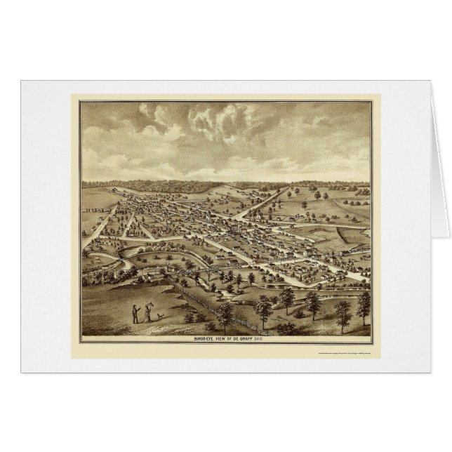 De Graff, panoramische Karte OH- - 1875 (Vorderseite (Horizontal))