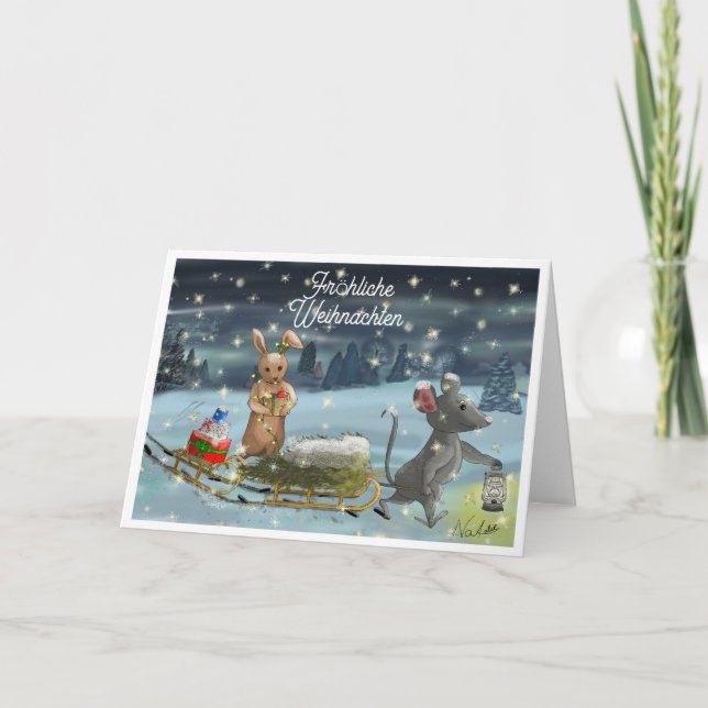 DE Grußkarte Weihnachten Dankeskarte (Vorderseite)