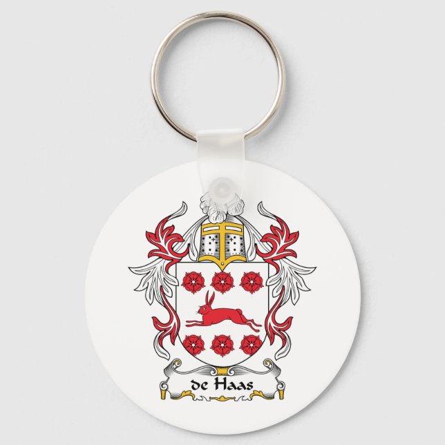 de Haas Familienwappen Schlüsselanhänger (Vorderseite)
