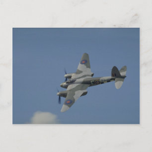 De Havilland Mosquito T3 Banking zeigt Invasion Postkarte