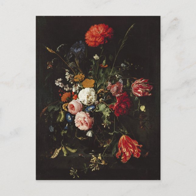 de Heem Blume Vase Painting Postkarte (Vorderseite)