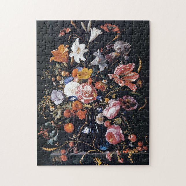 de Heem Floral Vase Painting (Vertikal)