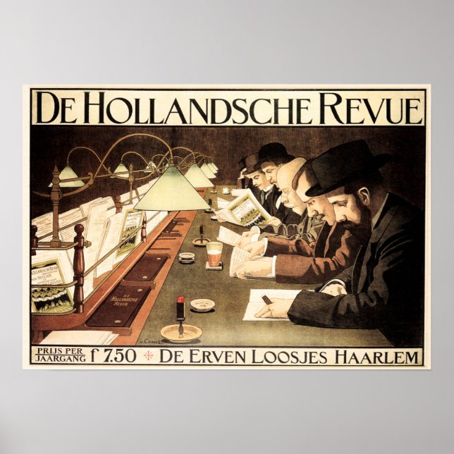 DE HOLLANDSCHE REVUE Journal Magazine Vintage Ad Poster (Vorne)