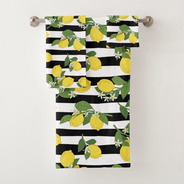 De jolis citrons et fleurs sur les bandes (En situation)