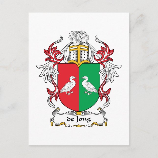 de Jong Familienwappen Postkarte (Vorderseite)
