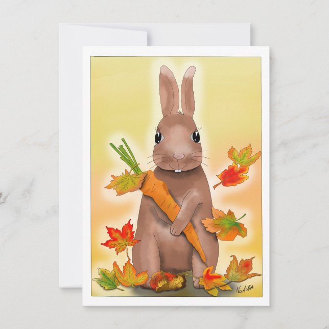 DE Karte Hase im Herbst (Vorderseite)