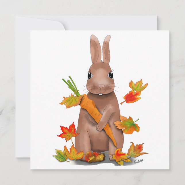 DE Karte Hase im Herbst (Vorderseite)