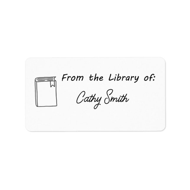 De la Bibliothèque des Étiquettes, Stickers Enseig (Devant)
