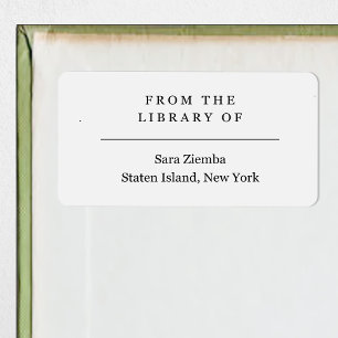 De la Bibliothèque du Étiquette du livre