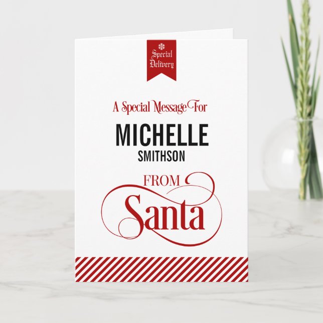 De la carte de voeux de vacances de Noël du père (Devant)