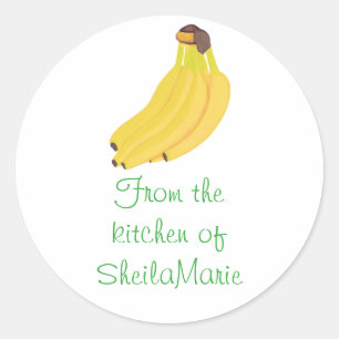 De la cuisine de Banana Lid Stickers