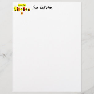 De la cuisine de papier à en-tête personnalisé rét