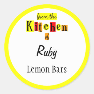 De la cuisine de Red Yellow Custom Stickers