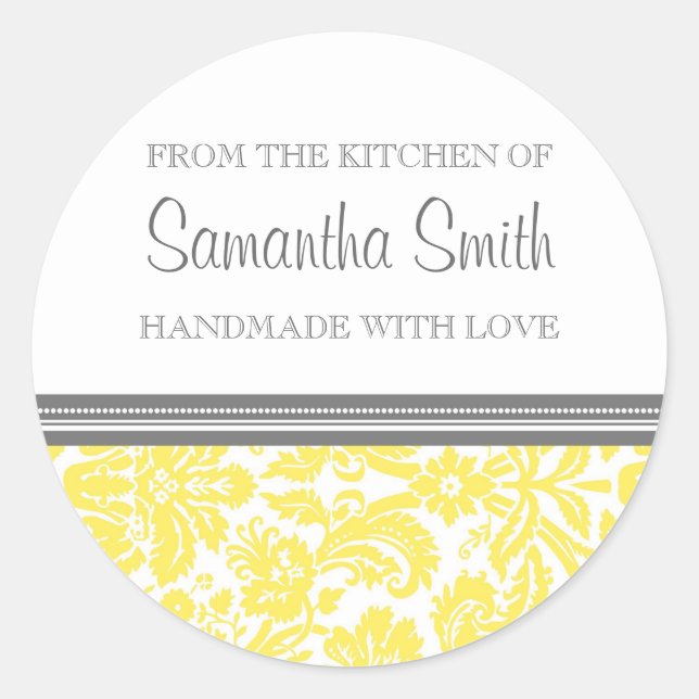 De la cuisine de Sticker Lemon Damask (Devant)