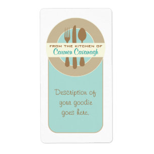 De la cuisine des étiquettes de récipient