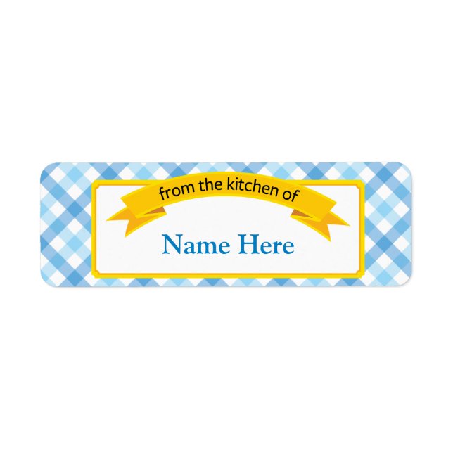 De la cuisine du Étiquette alimentaire - Bleu (Devant)