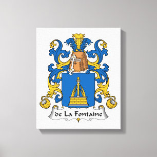 de la Fontaine Familienwappen Leinwanddruck