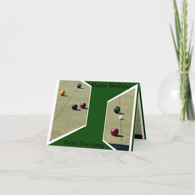 De La Gang, Pelouse Bowls Petite Carte Anniversair (Devant)