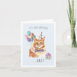 De la part du chat Carte d'anniversaire de chato