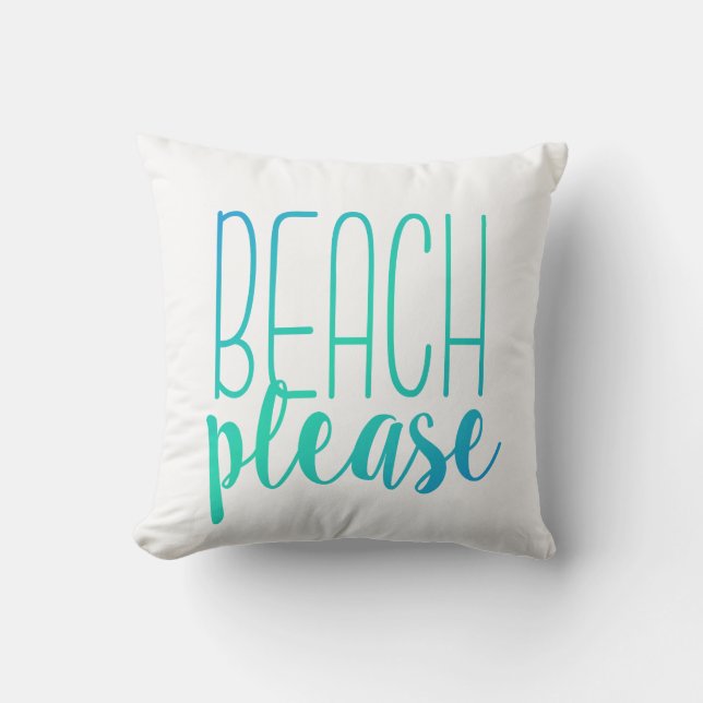 De la plage coussin d'Ombre de turquoise svp | (Recto)