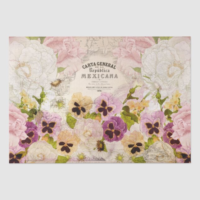De La Republica Mexicana Decoupage Seidenpapier (Vorderseite)