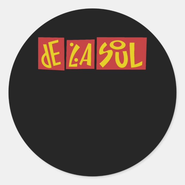 De La Soul Typografie Runder Aufkleber (Vorderseite)