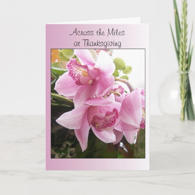 De L'Autre Côté De Miles Carte Thanksgiving Orchid (Devant)