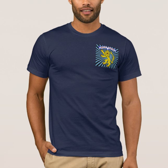 De l'Ecosse T-shirt effréné de symbole de lion (Devant)